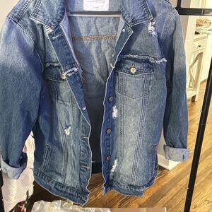 KanCan Ripped Indigo Jean Jacket